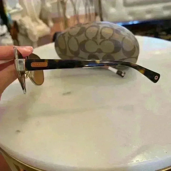 COACH BROWN/GOLD HC 7003 /L012 KRISTINA SUNGLASSES - Picture 2 of 10